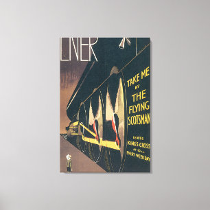 Impressão Em Tela LNER o poster das viagens vintage do Scotsman do