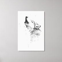 Lobo das Cinzas em Estilo de Pintura em Aquarela