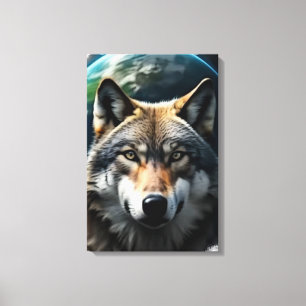 Impressão Em Tela Lobo Solitário 