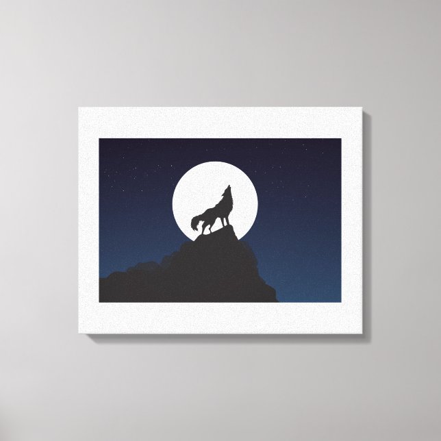 Impressão Em Tela Lobo | Zazzle_Growth. (Frente)