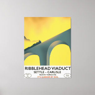 Impressão Em Tela Locomotiva Ribblehead Viaduct Yorkshire