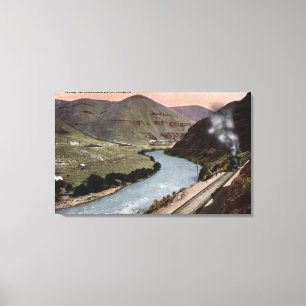 Impressão Em Tela Locomotivas a vapor na via