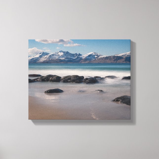 Impressão Em Tela Lofoten Vikten Beach (Frente)