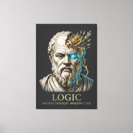 Impressão Em Tela Logic - Ancient Thought Modern Code Cyberpunk 