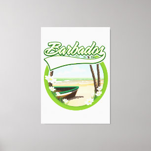 Impressão Em Tela logotipo da Barbados Travel