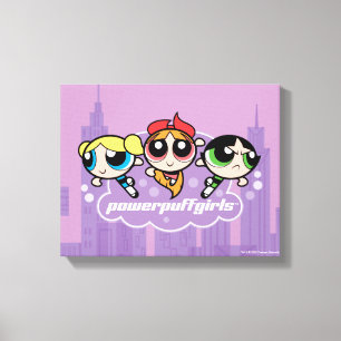 Impressão Em Tela Logotipo da equipe de garotas do Powerpuff