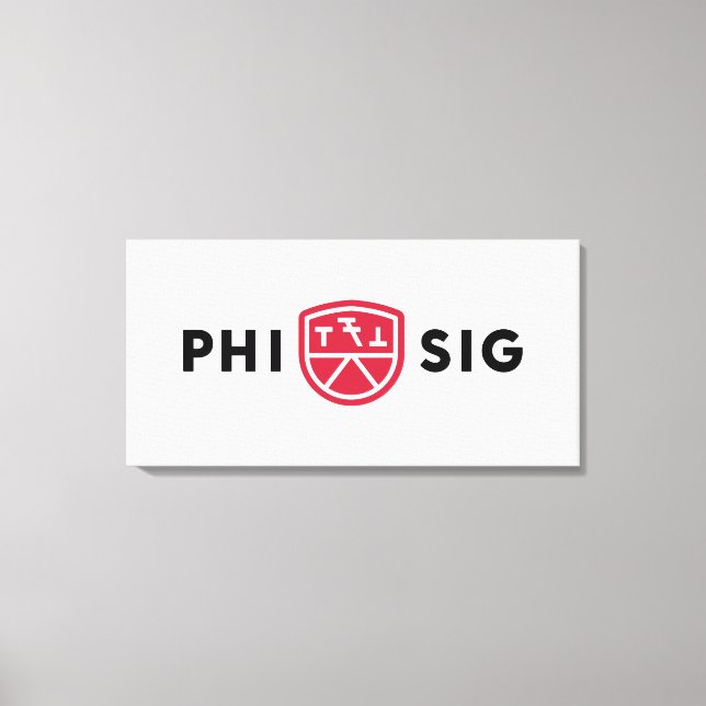 Impressão Em Tela Logotipo da Phi Sigma Kappa (Frente)