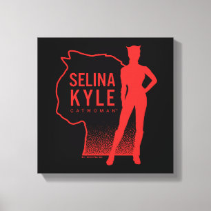 Impressão Em Tela Logotipo de Contorno de Selina Kyle CatWomen