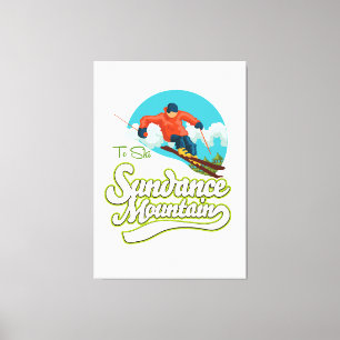 Impressão Em Tela logotipo de esqui da Sundance Mountains