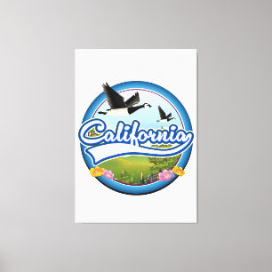 Impressão Em Tela logotipo de férias de gansos da Califórnia