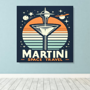 Impressão Em Tela Logotipo de remoção do Viagem de espaço Martini