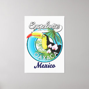 Impressão Em Tela logotipo de viagem Oaxaca México