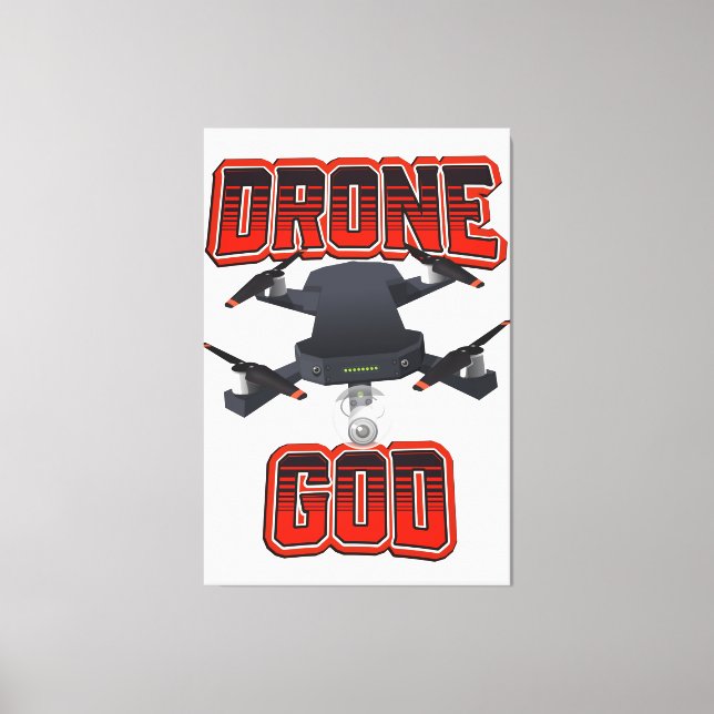 Impressão Em Tela logotipo do Drone God (Frente)