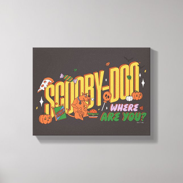 Impressão Em Tela Logotipo do Lanche de Halloween do Scooby-Doo (Frente)