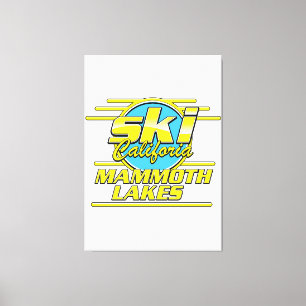 Impressão Em Tela Logotipo do Mammoth Lagos California Ski