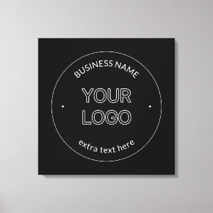 Impressão Em Tela Logotipo Editável e Nome da Empresa Preto