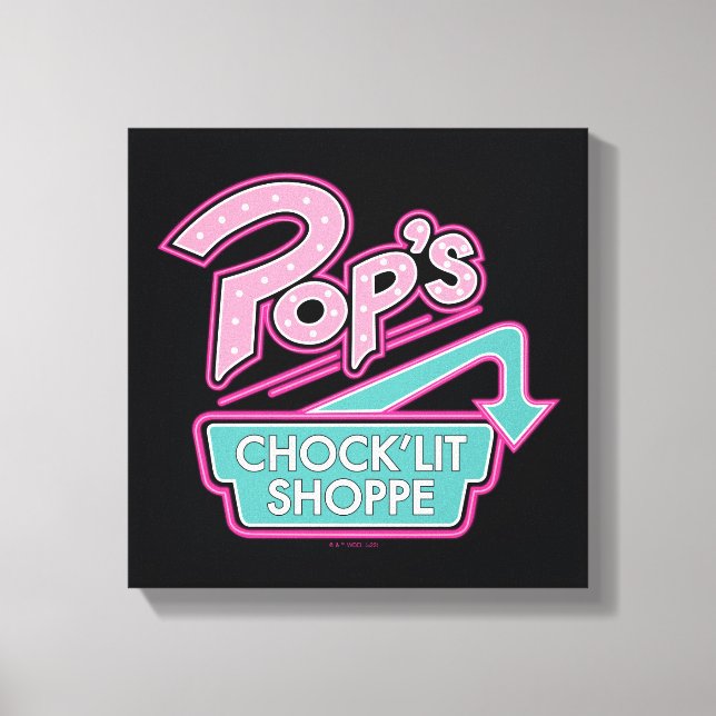 Impressão Em Tela Logotipo rosa da barra de pop (Frente)