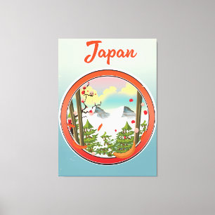Impressão Em Tela Logotipo viagem do Japão
