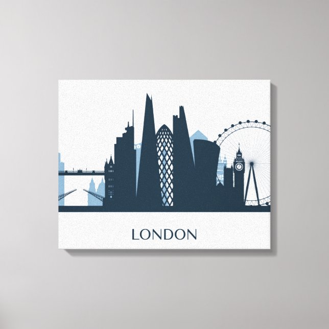 Impressão Em Tela London City Skyline (Frente)