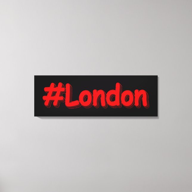 Impressão Em Tela "#London" Design bonito. Comprar Agora (Frente)