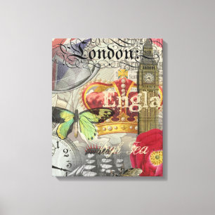 Impressão Em Tela London England Viagem Vintage Europe Art