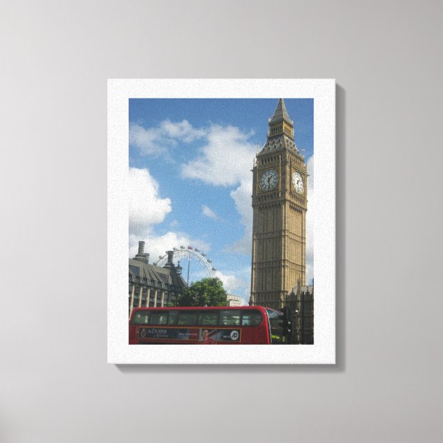 Impressão Em Tela London Eye & Big Ben (Frente)