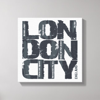 Impressão Em Tela Londres, Tipografia da Inglaterra