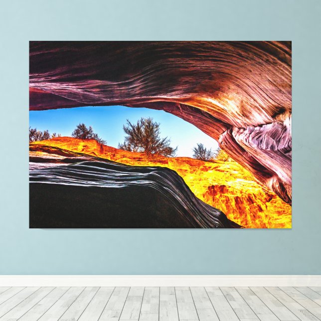 Impressão Em Tela Looking Up in Peekaboo Canyon (Insitu(piso de madeira))