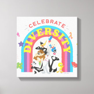 Impressão Em Tela LOONEY TUNES™ - Celebrate Diversity Pride Rainbow
