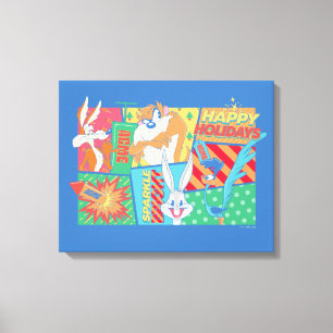 Impressão Em Tela LOONEY TUNES™   Padrão de Feliz Natal