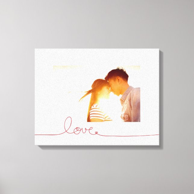 Impressão Em Tela Loopy Love Heart String Simple Knot Foto Moderna (Frente)