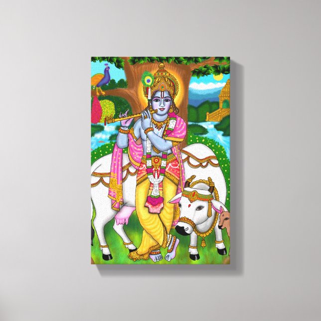 Impressão Em Tela Lord Krishna Poster (Frente)