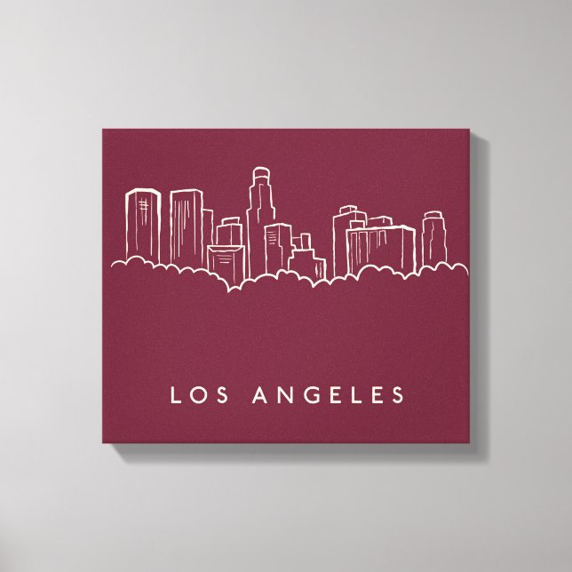 Impressão Em Tela Los Angeles California (Frente)