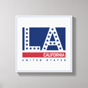 Impressão Em Tela Los Angeles, Califórnia   Linha vermelha,branca e 