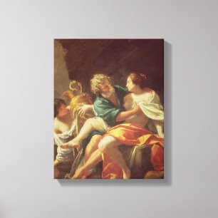 Impressão Em Tela Lote e suas filhas, c.1630 (óleo em canvas)