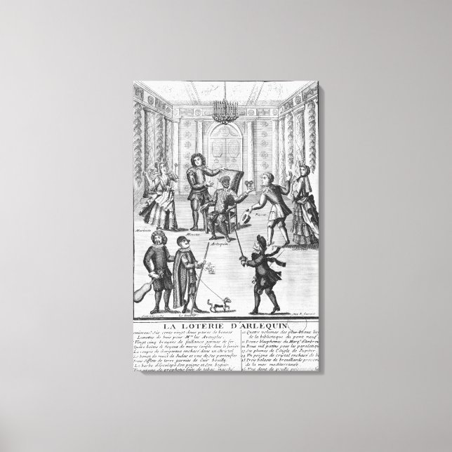 Impressão Em Tela Loteria de Harlequin (Frente)