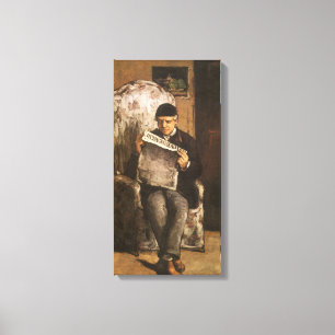 Impressão Em Tela Louis Auguste Cezanne Pai do Artista Lendo