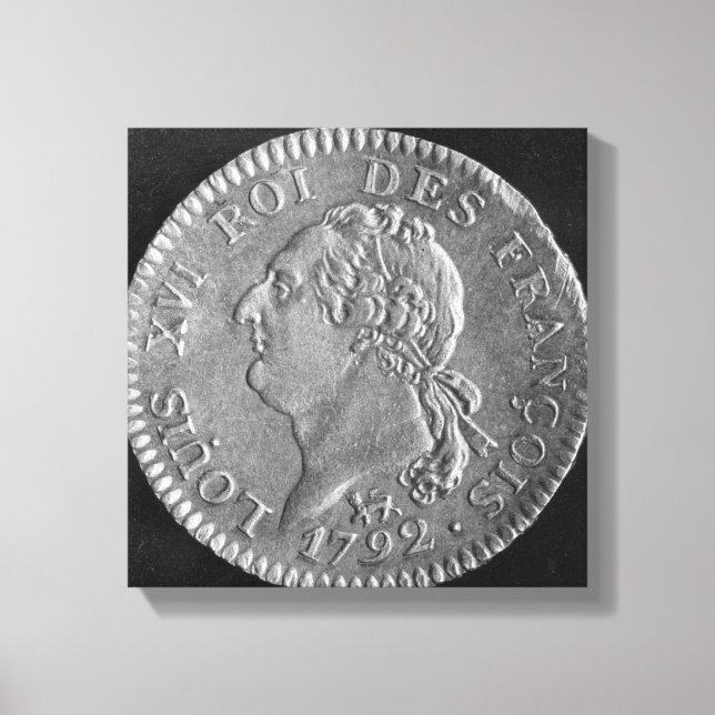 Impressão Em Tela Louis d'or representando Luís XVI, 1792 (Frente)