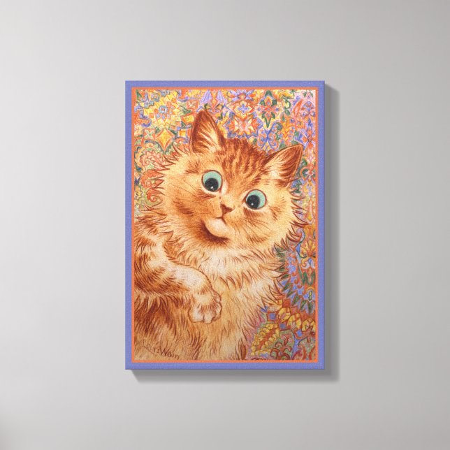 Impressão Em Tela Louis Wain Ginger Ginger cat Quarto para crianças (Frente)