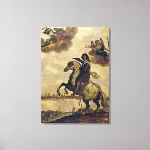 Impressão Em Tela Louis XIII no cerco de La Rochelle