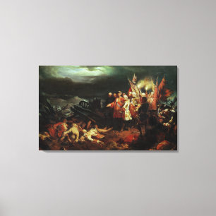 Impressão Em Tela Louis XV que visitam o campo de batalha
