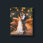 Impressão Em Tela Love Elegant Script Wedding Node Groom Photo<br><div class="desc">Love Elegant Script Wedde Bride e Groom Photo Canvas Print</div>