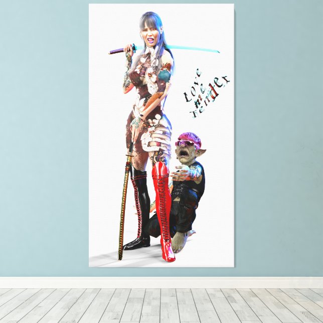 IMPRESSÃO EM TELA LOVE ME TENDER (Insitu(piso de madeira))