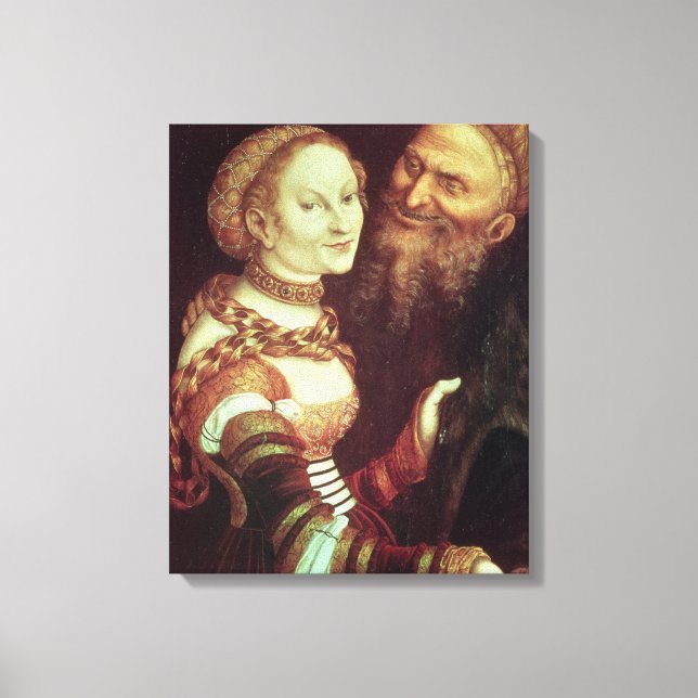 Impressão Em Tela Lovesick Old Man, 1553 (óleo no painel) (Frente)