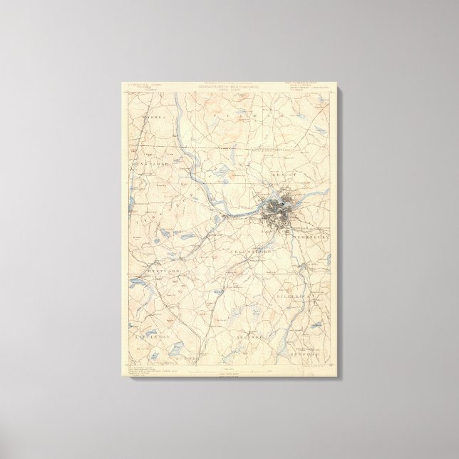 Impressão Em Tela Lowell, Massachusetts (Frente)