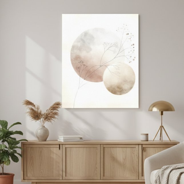 Impressão Em Tela Lua Botânica Abstrata (Criador carregado)