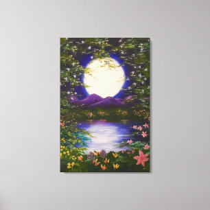 Impressão Em Tela Lua Cheia