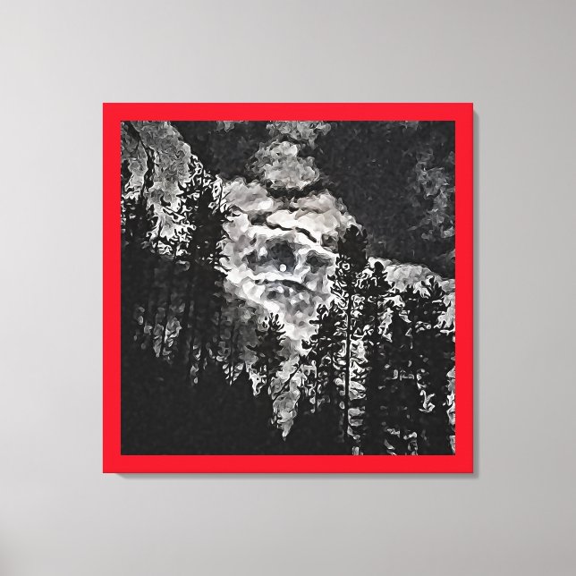 Impressão Em Tela Lua Cheia Em Um Poster De Abstrato (Frente)