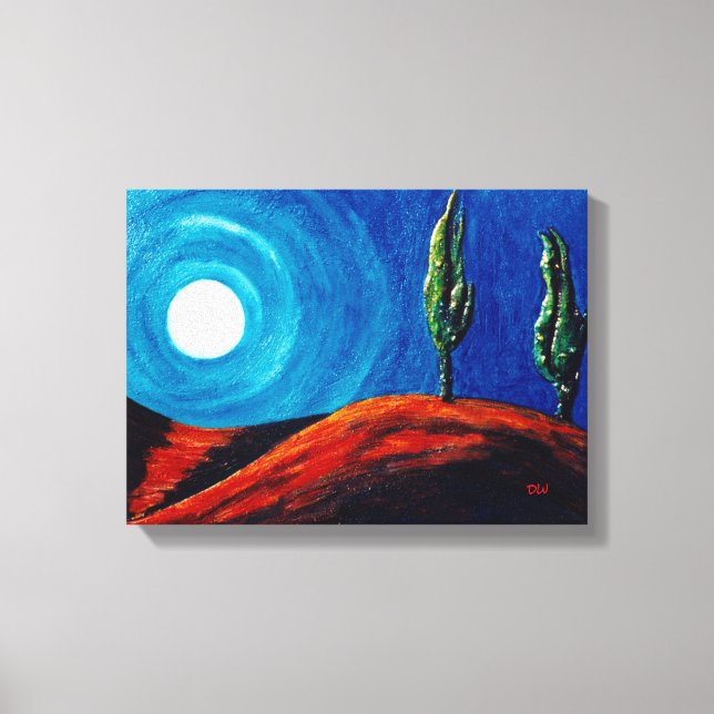 Impressão Em Tela Lua Cipreste (Frente)
