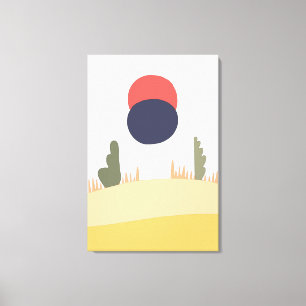 Impressão Em Tela lua do deserto abstrato